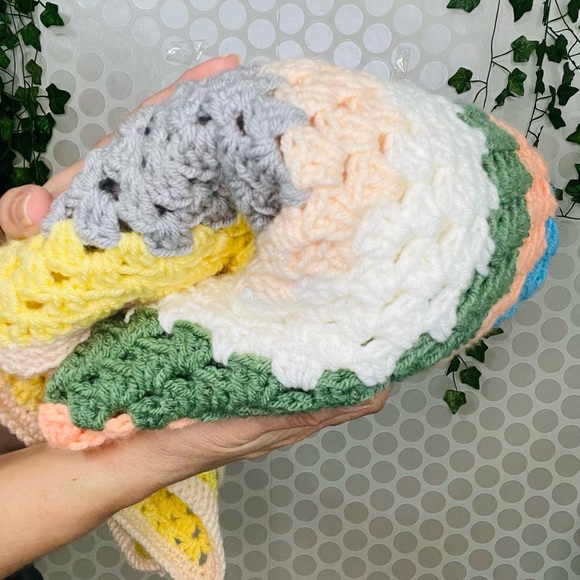 Multicolor Handmade Women Crochet Poncho Sweater Boho Size M(B12) - Picture 15 of 16